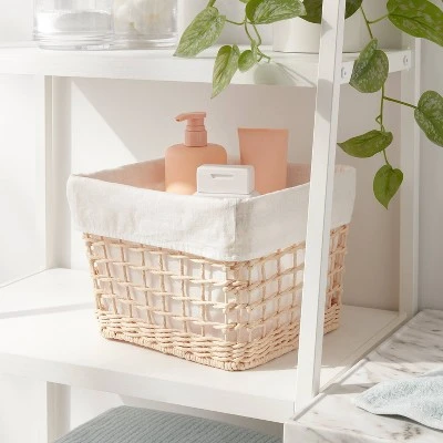 L Tapered Woven Basket With Liner - Brightroom™ 1 L Tapered Woven Basket With Liner - Brightroom™