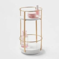 10" X 5.7" Round Metal Countertop Turntable Brass - Brightroom™ -Brightroom GUEST 0f7b8890 6df4 4606 9fa9 246d6098805b