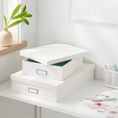 Canvas Desk Storage Box Set Of 2 - Brightroom™ 1 Canvas Desk Storage Box Set Of 2 - Brightroom™