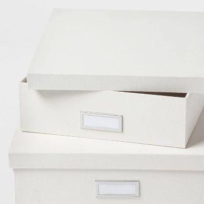 Canvas Desk Storage Box Set Of 2 - Brightroom™ 2 Canvas Desk Storage Box Set Of 2 - Brightroom™ - Image 2