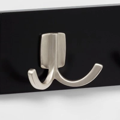 Modern Octopus 5 Rail Nickel Hooks Black - Brightroom™ 2 Modern Octopus 5 Rail Nickel Hooks Black - Brightroom™ - Image 2