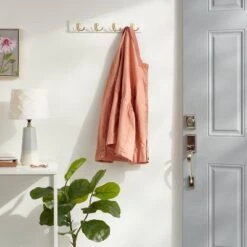 Modern Octopus 4 Rail Gold Hooks White - Brightroom™