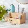 12" X 7" X 6" Bamboo Hair Tools Organizer With 5pc Magnets - Brightroom™