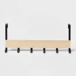 Large Over The Door Hook With Wood 6 Hooks - Brightroom™ -Brightroom GUEST 6e3d4c8e 1b64 444c b060 7ff56ecf7122