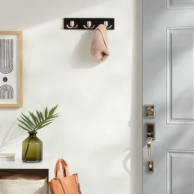 Modern Octopus 3 Rail Nickel Hooks Black - Brightroom™ 1 Modern Octopus 3 Rail Nickel Hooks Black - Brightroom™